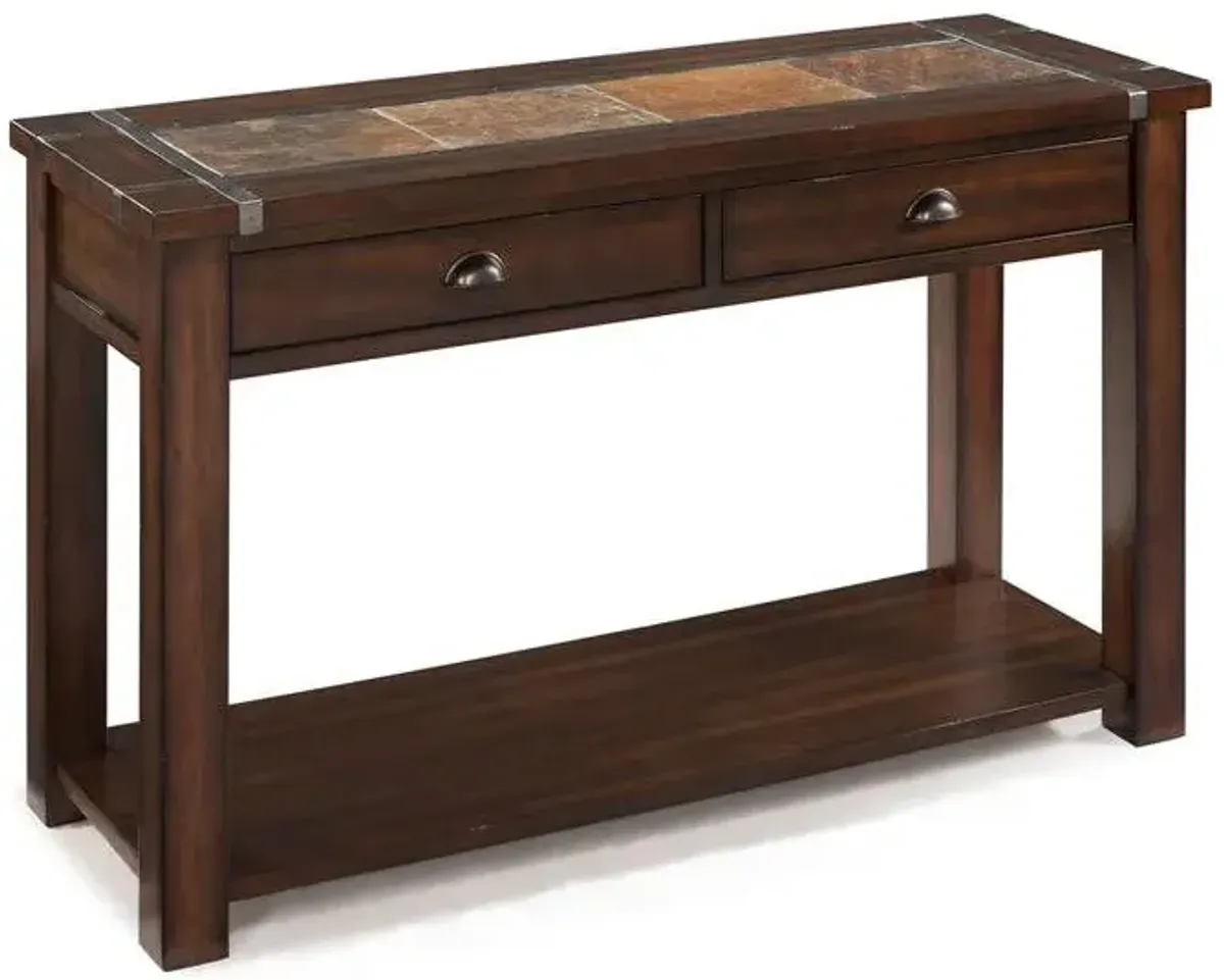 Magnussen Roanoke Rectangular 2-Drawer Sofa Table Cherry