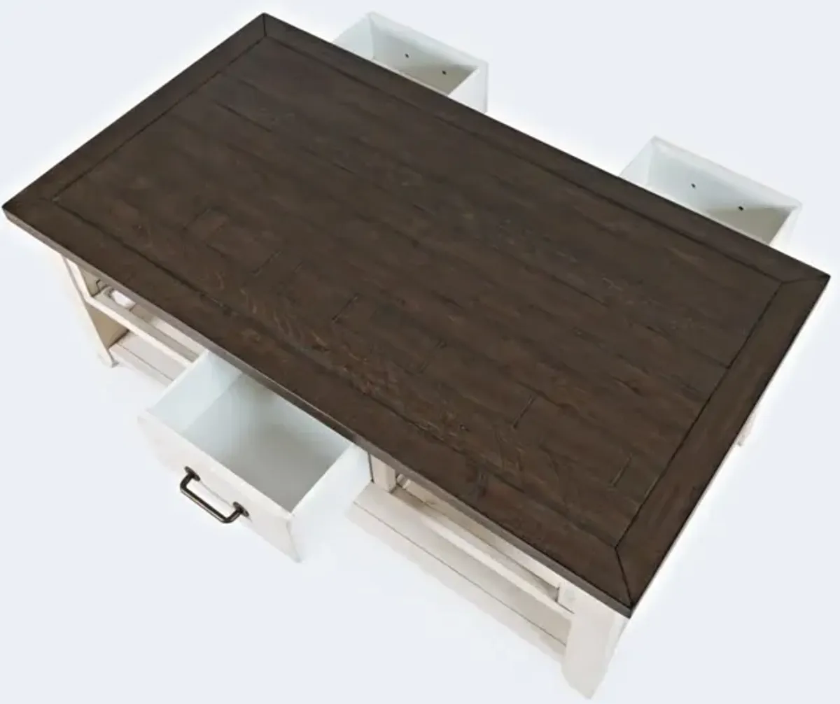 Jofran Madison County Harris Cocktail Table Vintage White