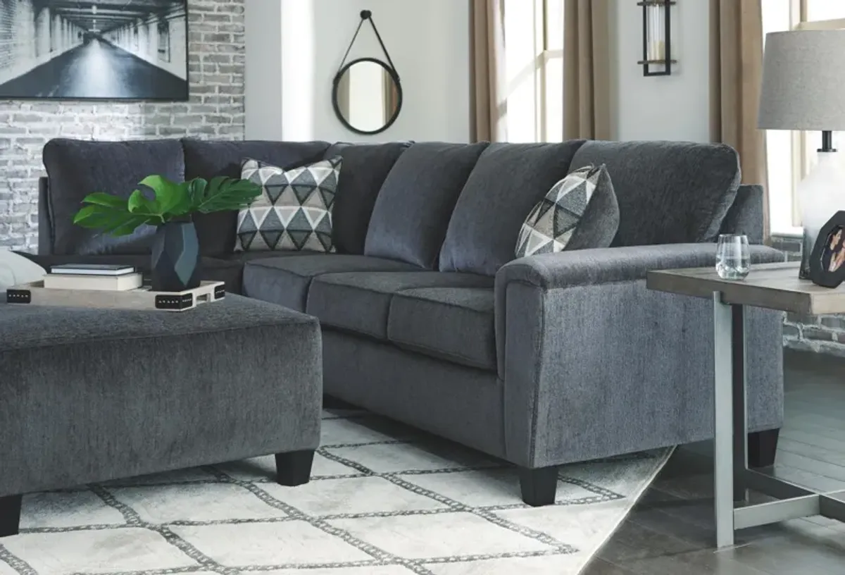 Ashley Abinger 2-Piece Sectional with Chaise Left-Arm Facing Smoke