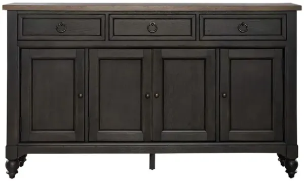 Liberty Furniture Americana Farmhouse Dusty Taupe/Black Hall Buffet