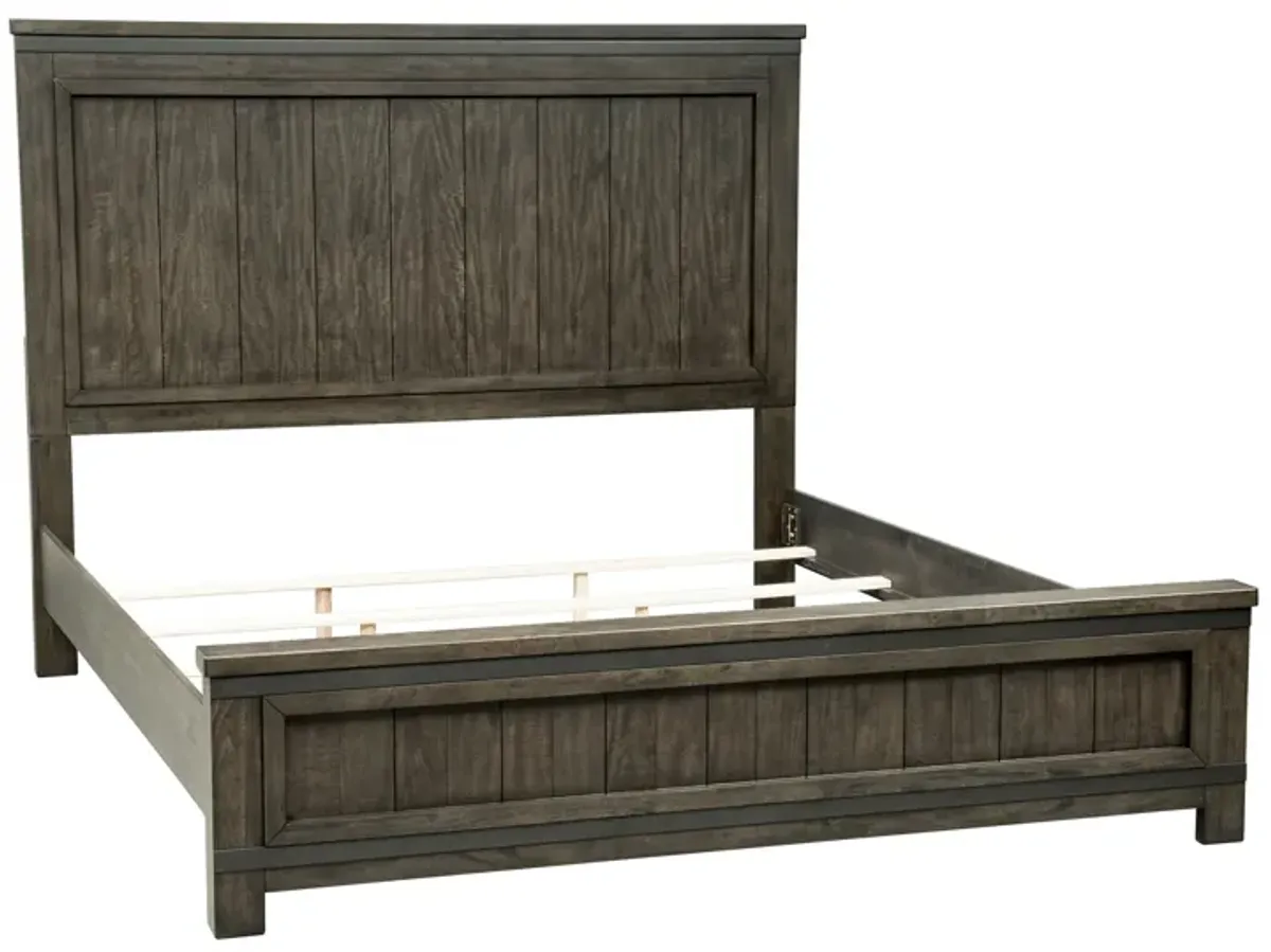 Liberty Furniture Complete Queen Bedroom Set Panel Bed, Dresser & Mirror Thornwood Hills