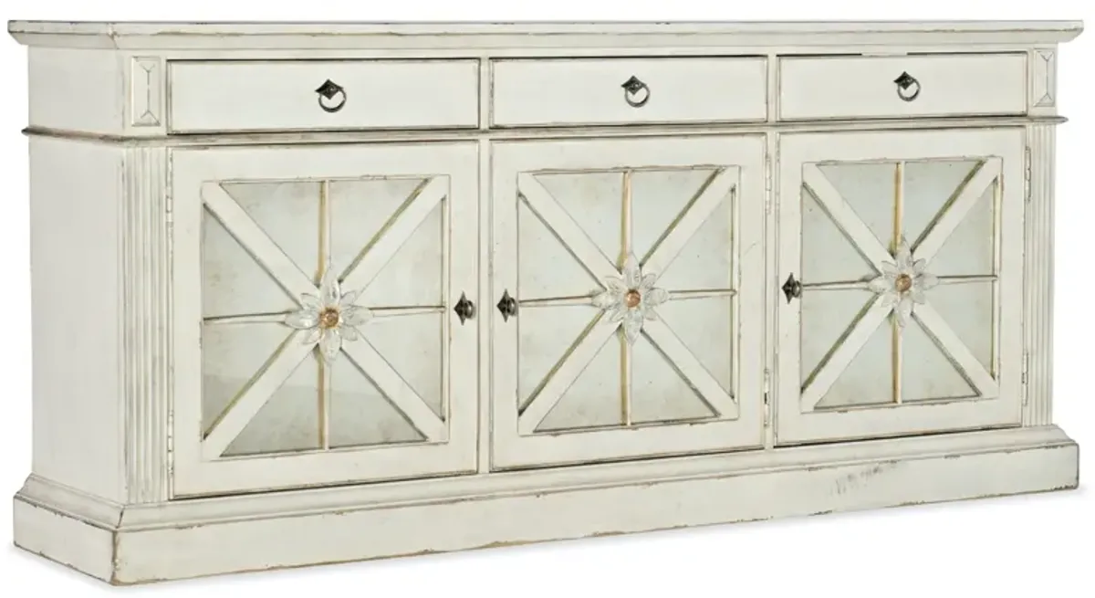 Hooker Furniture Sanctuary Premier Console TV Entertainment Blanc