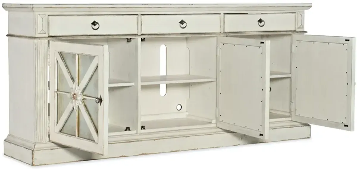 Hooker Furniture Sanctuary Premier Console TV Entertainment Blanc