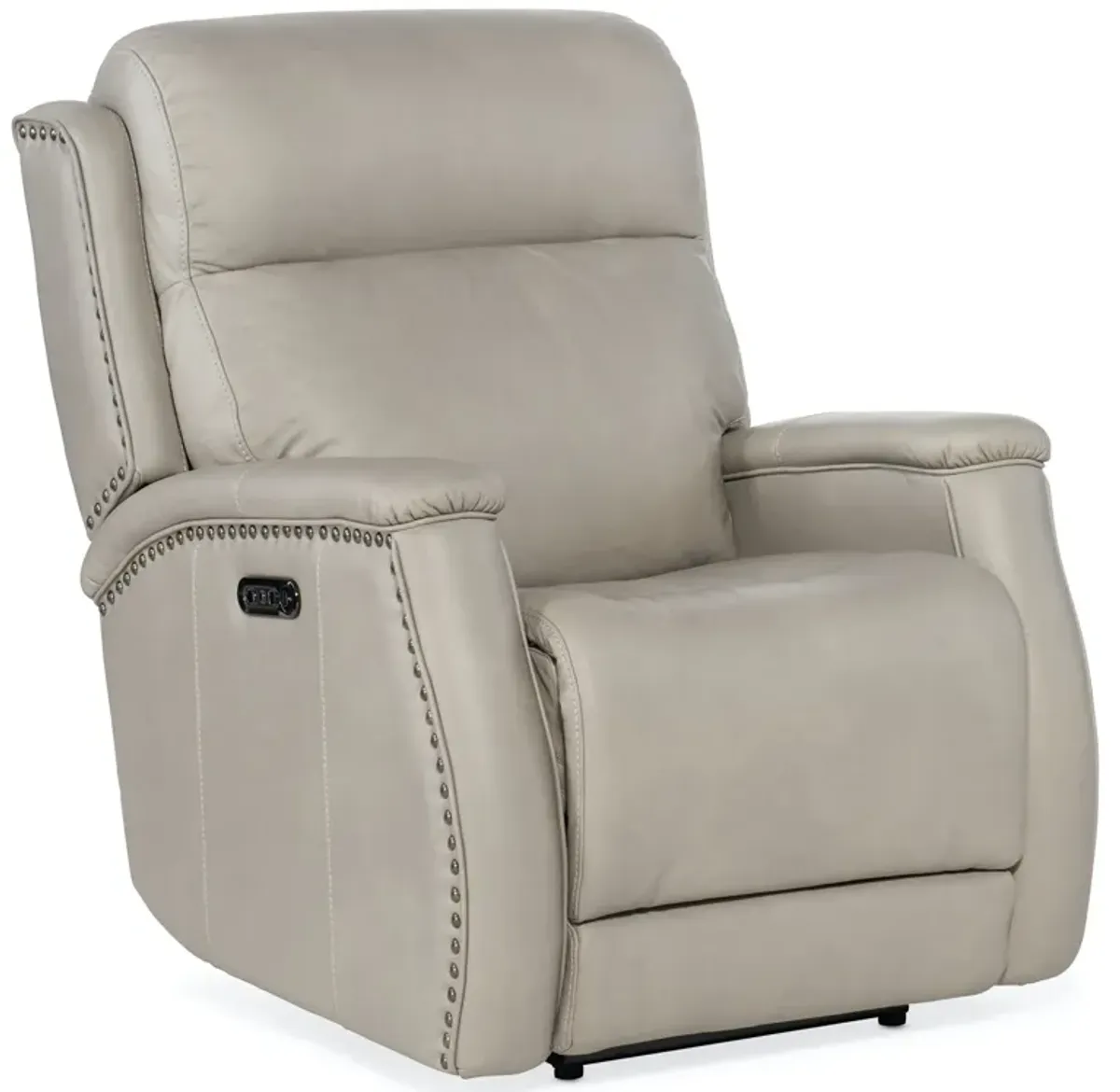 Hooker Furniture Rhea Sahara Ash Zero Gravity Power Leather Recliner with Power Headrest