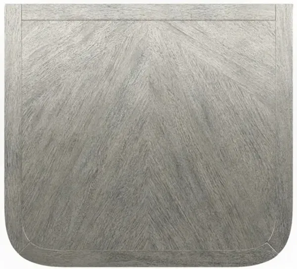 Casa Inspirata Cannello End Table in Argento Medium Grey Wood Finish
