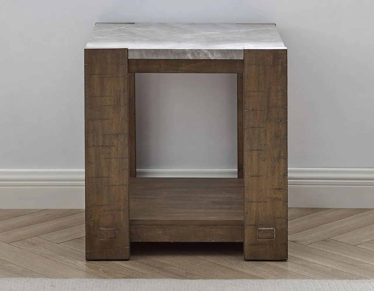 LIBBY SINTERED STONE END TABLE