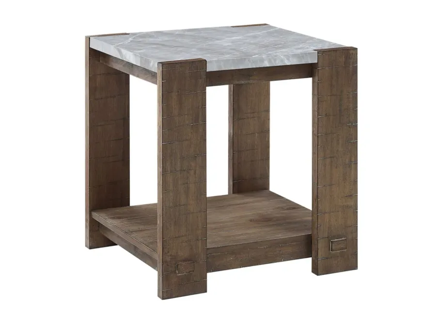 LIBBY SINTERED STONE END TABLE