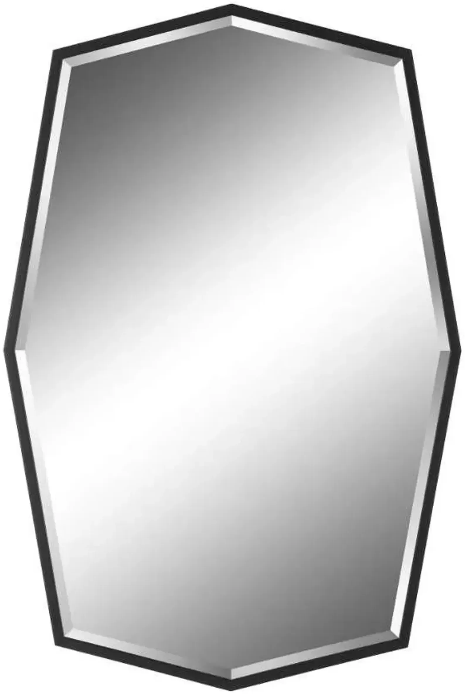 Uttermost Facet Satin Black Mirror