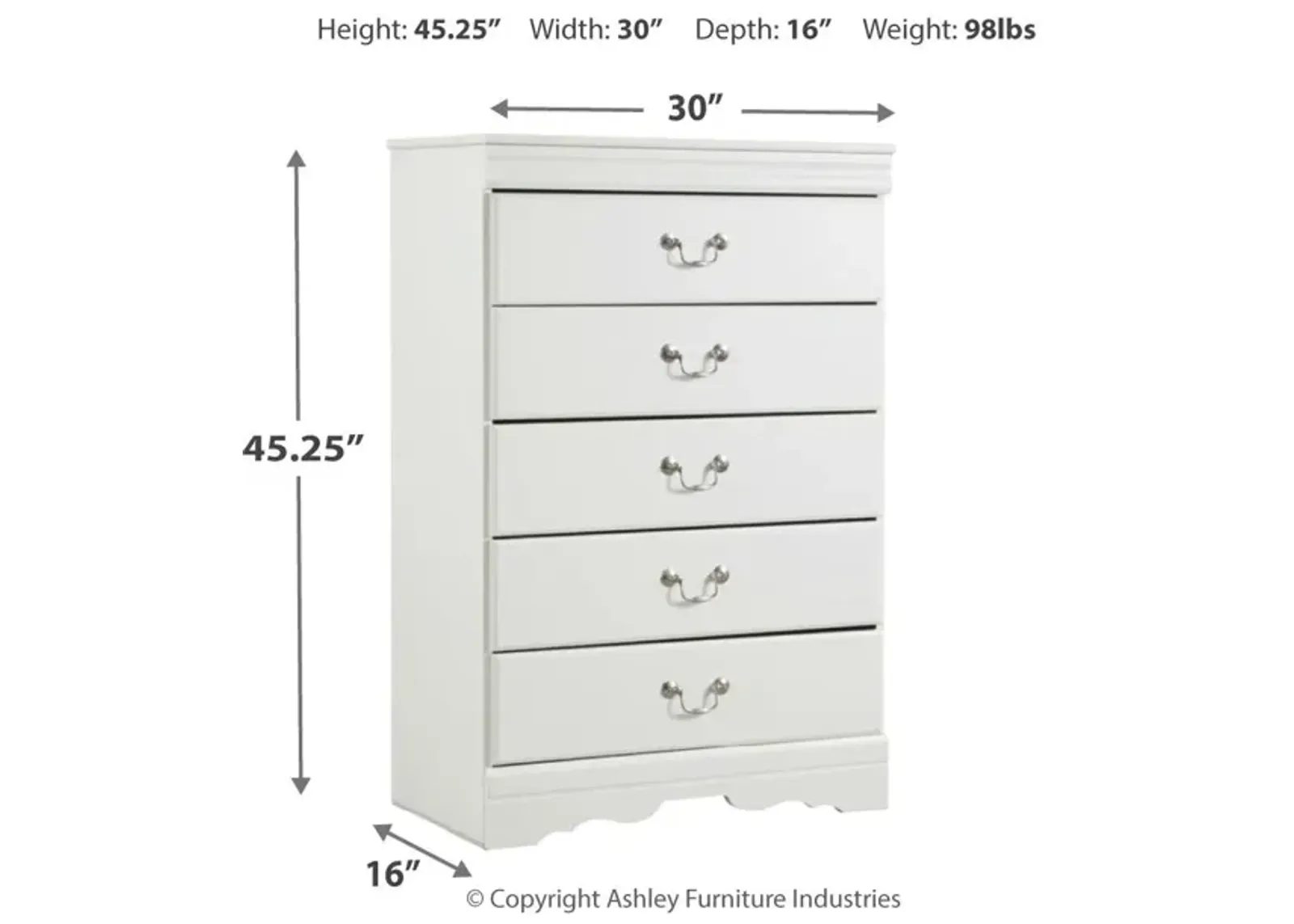 Ashley Anarasia White Chest