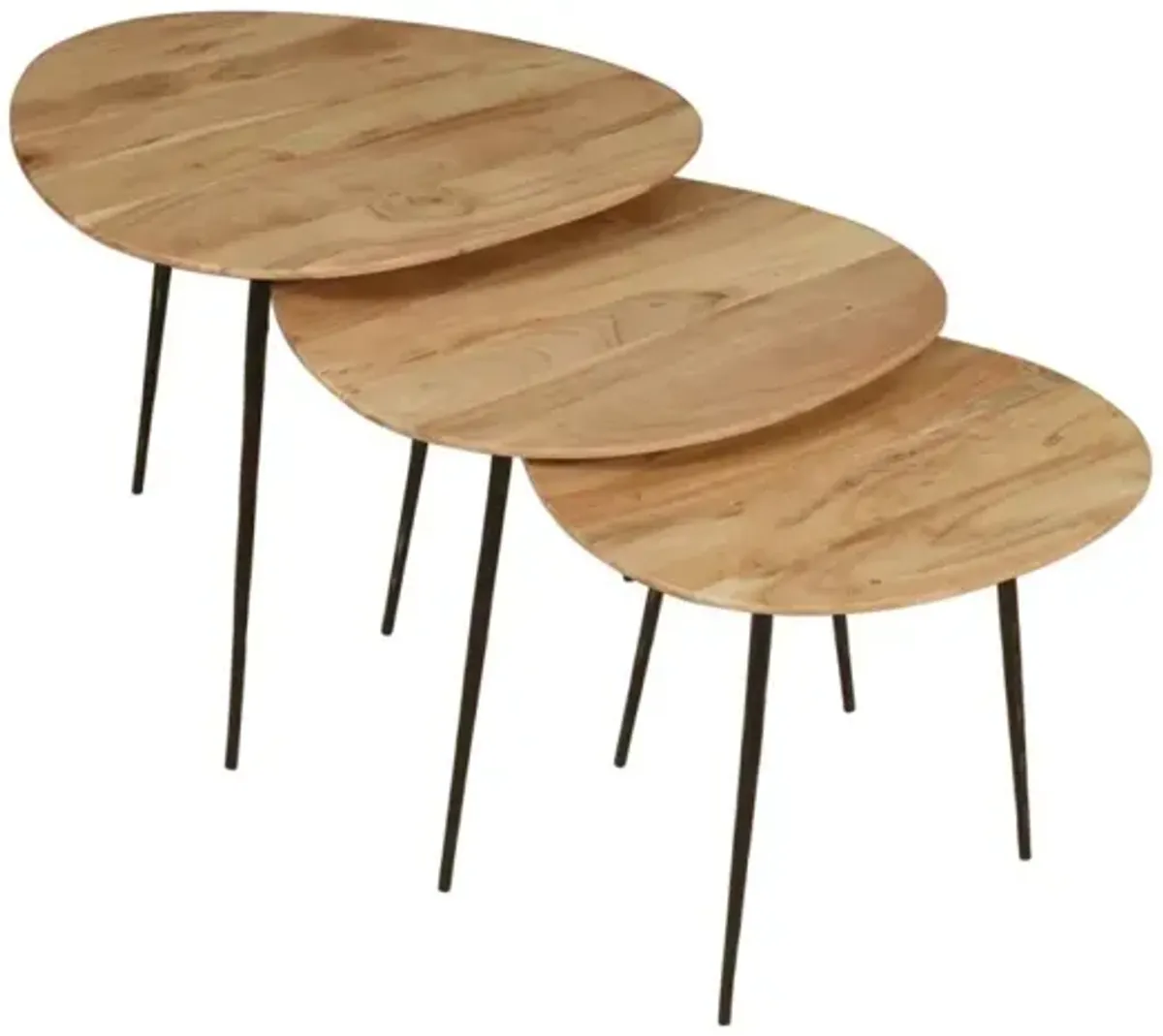 Jofran Reeves Nesting Table Set of 3 Natural