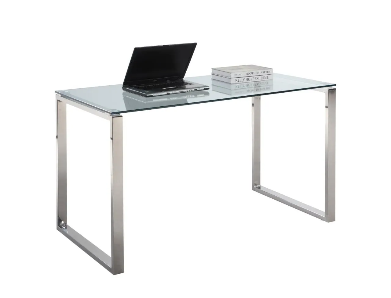 CONTEMPORARY DESK WITH GLASS TOP