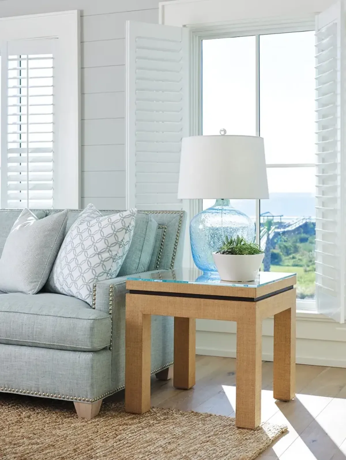 HARBOR RAFFIA LAMP TABLE NEWPORT