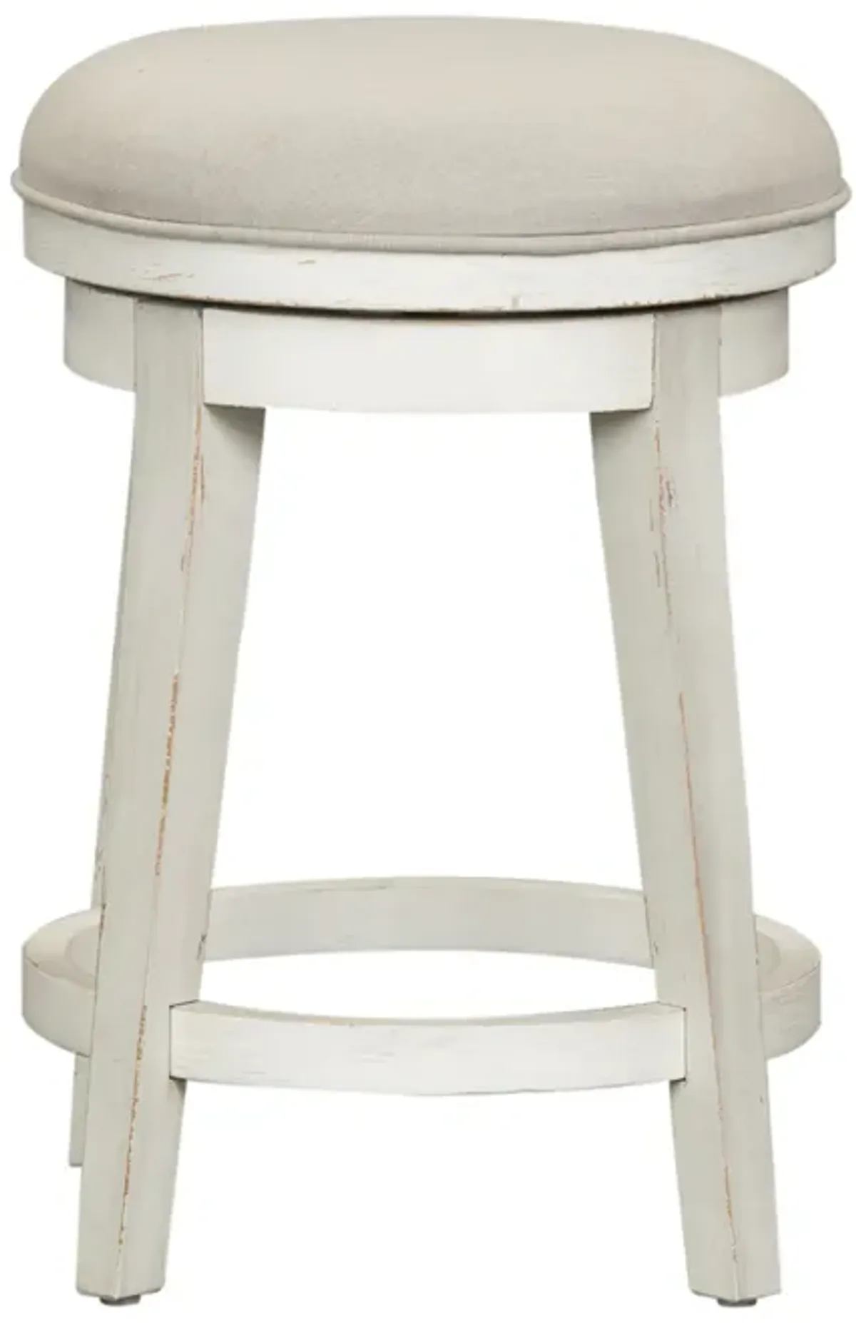 Liberty Furniture Modern Farmhouse Flea Market White Console Swivel Stool