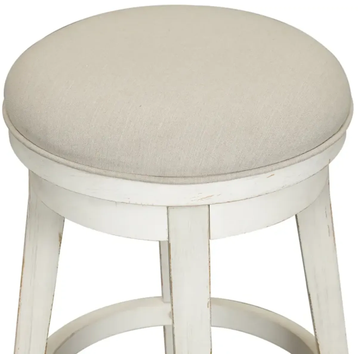 Liberty Furniture Modern Farmhouse Flea Market White Console Swivel Stool