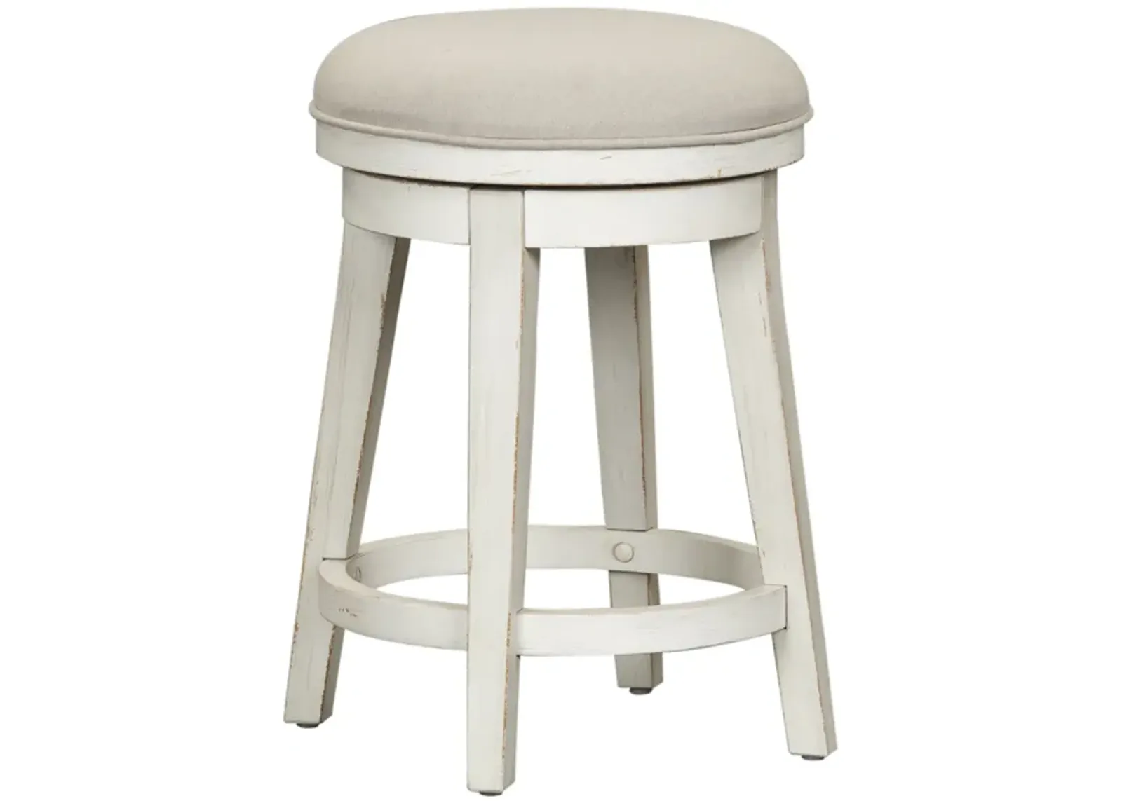 Liberty Furniture Modern Farmhouse Flea Market White Console Swivel Stool