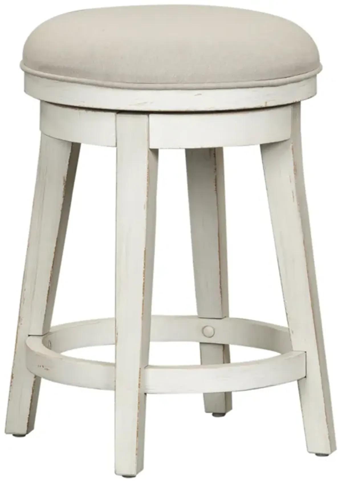 Liberty Furniture Modern Farmhouse Flea Market White Console Swivel Stool