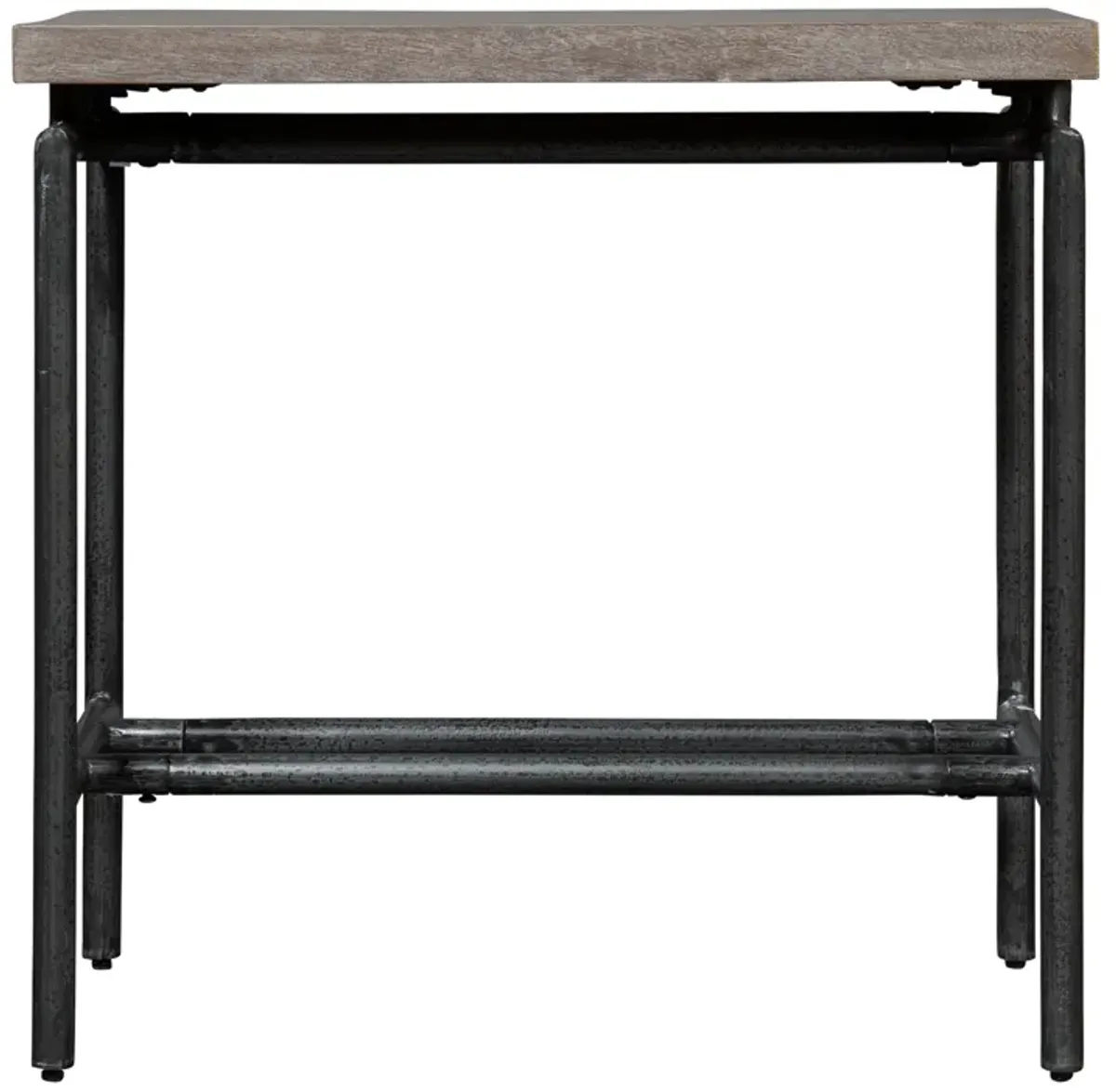 Hekman Rectangular Solid Wood Chairside Table Gray Sedona