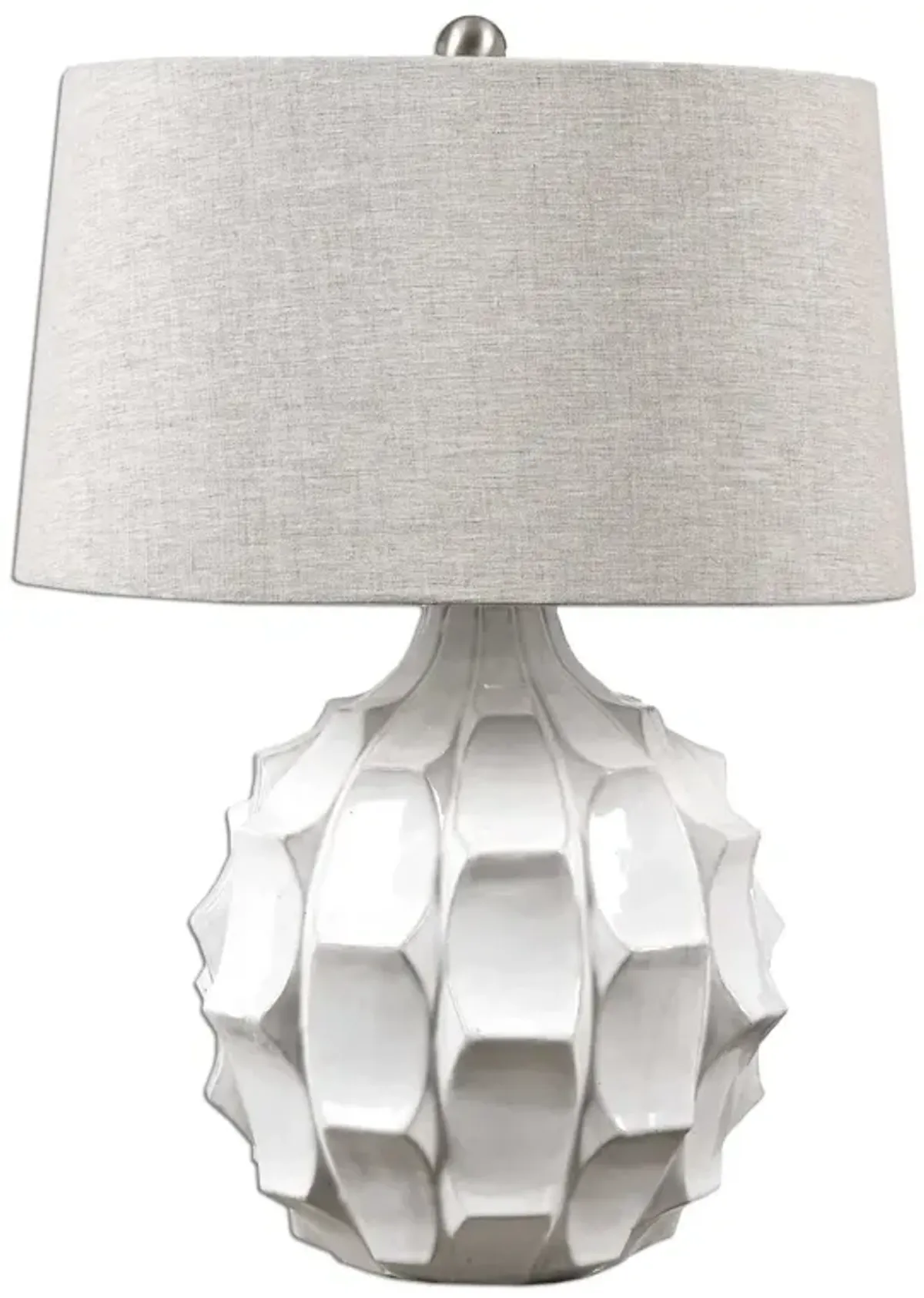 Uttermost Guerina Gloss White Table Lamp