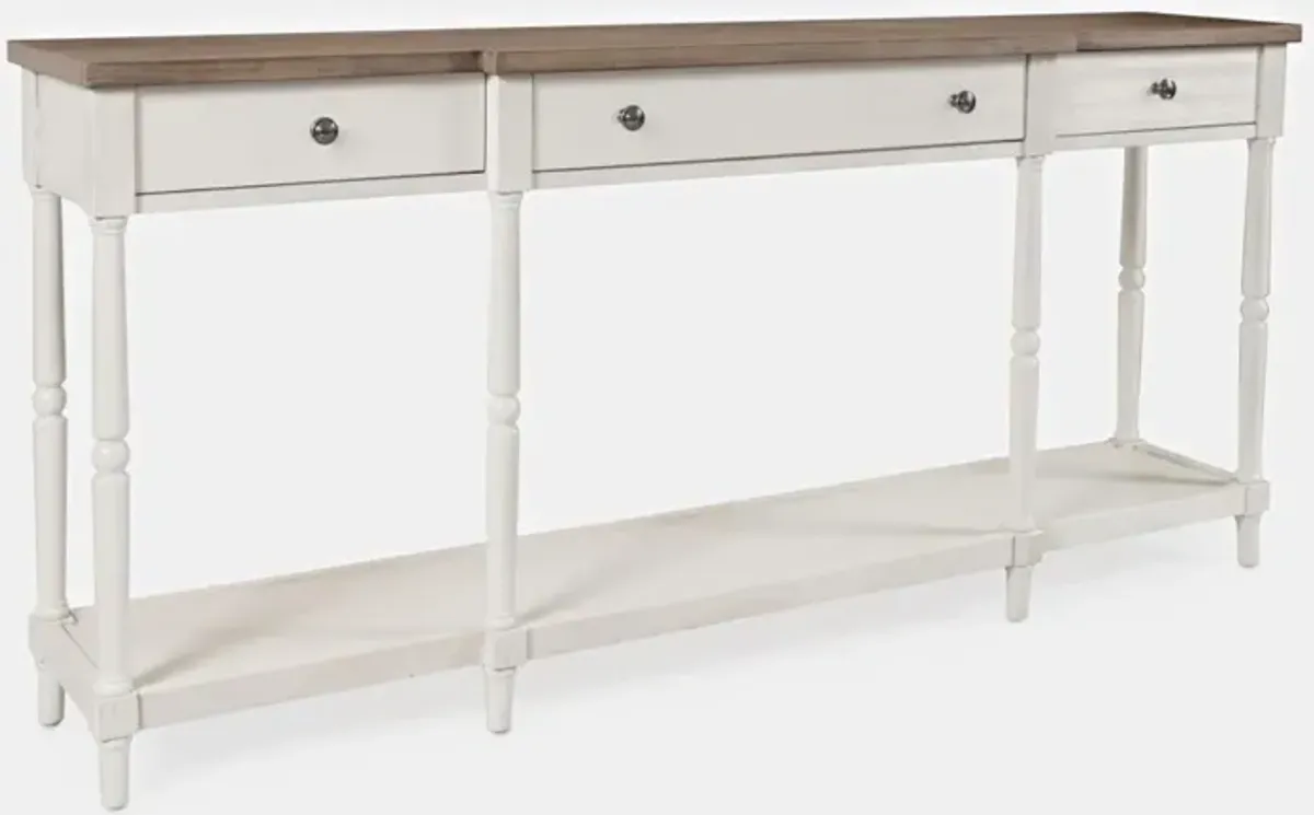 Jofran Grafton Farms Sofa Console Table White