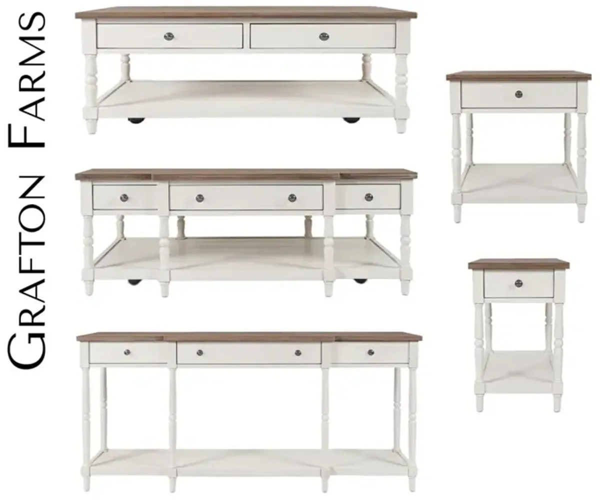 Jofran Grafton Farms Sofa Console Table White