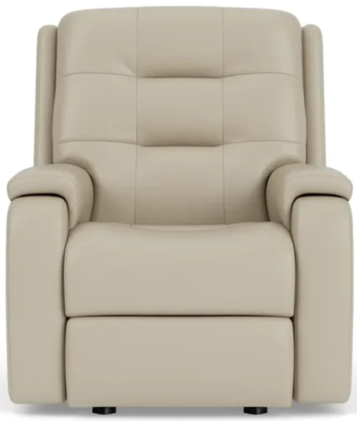 Flexsteel Arlo Chalk Leather Triple Power Rocking Recliner