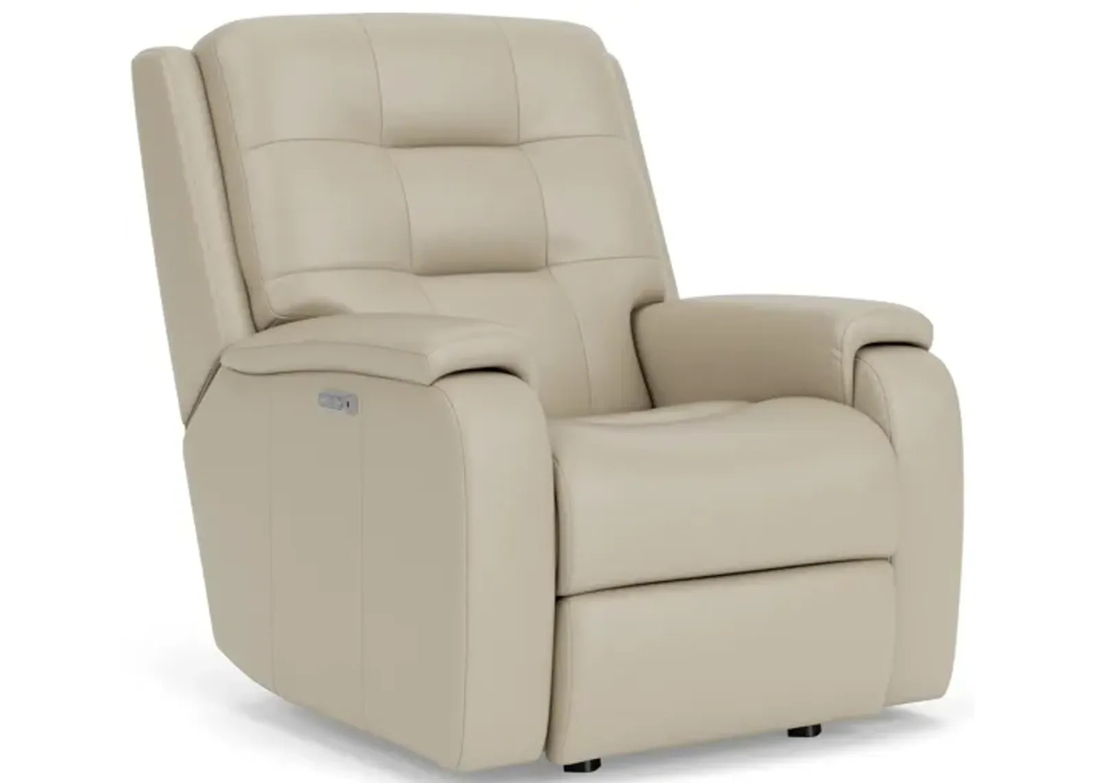 Flexsteel Arlo Chalk Leather Triple Power Rocking Recliner