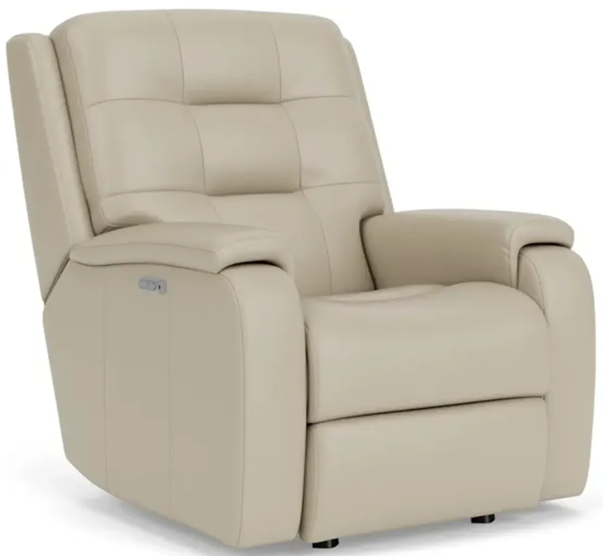 Flexsteel Arlo Chalk Leather Triple Power Rocking Recliner