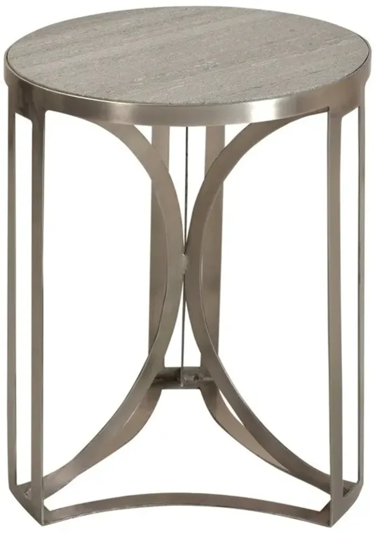 Crestview Bengal Manor Antique Nickel/Grey Accent Table