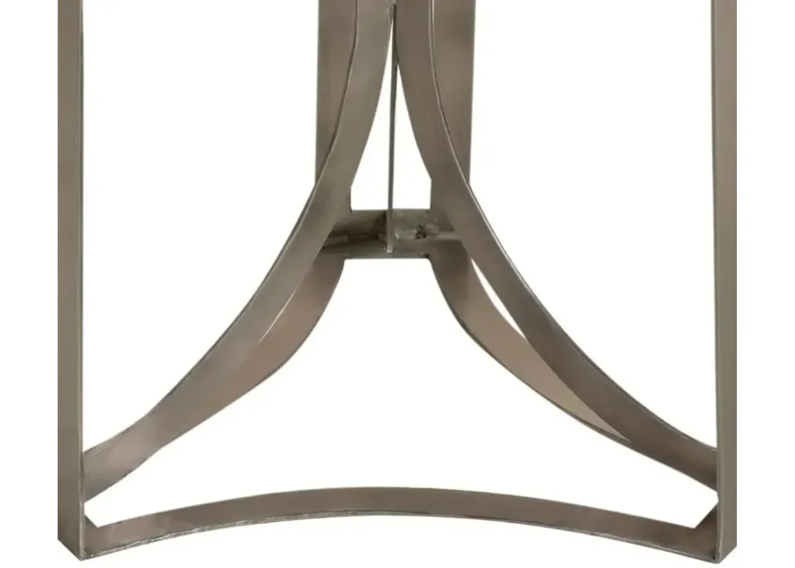 BENGAL MANOR ANTIQUE NICKEL/GREY ACCENT TABLE