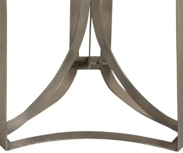 Crestview Bengal Manor Antique Nickel/Grey Accent Table