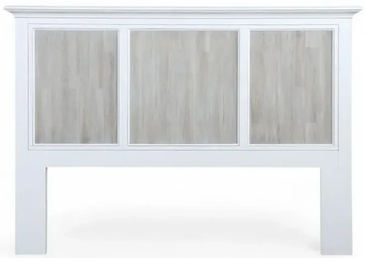 Madison Avenue Tradewinds Antique White & French Gray King Headboard