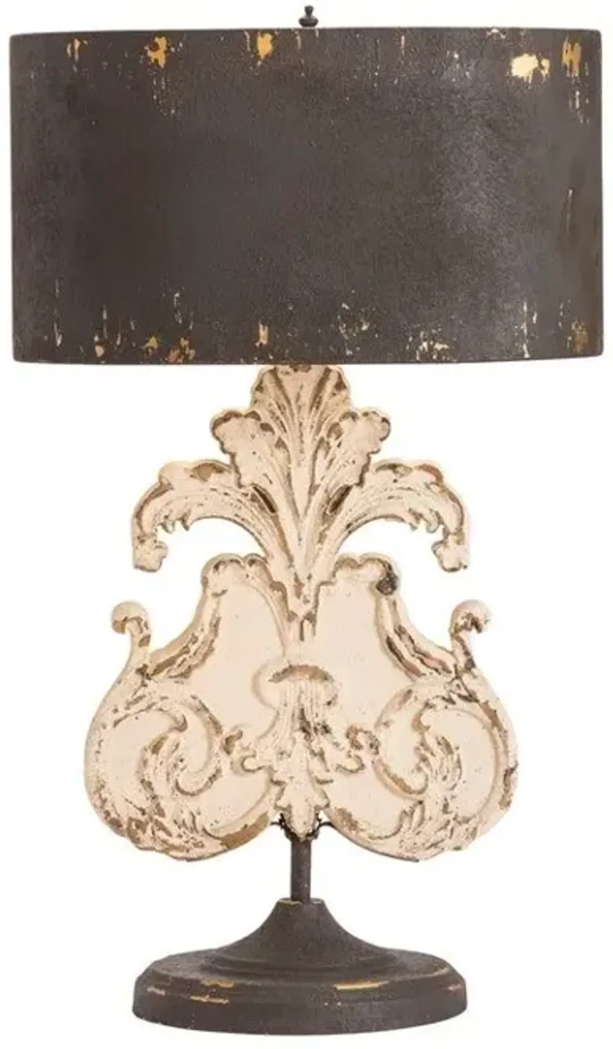 Crestview De'Posh Beige/Black Table Lamp