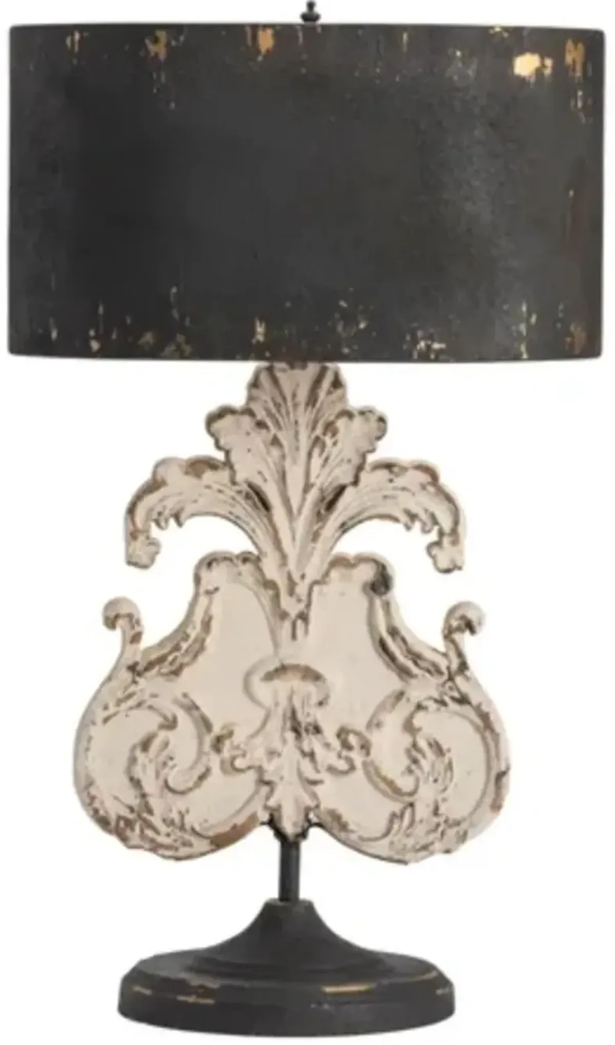 Crestview De'Posh Beige/Black Table Lamp