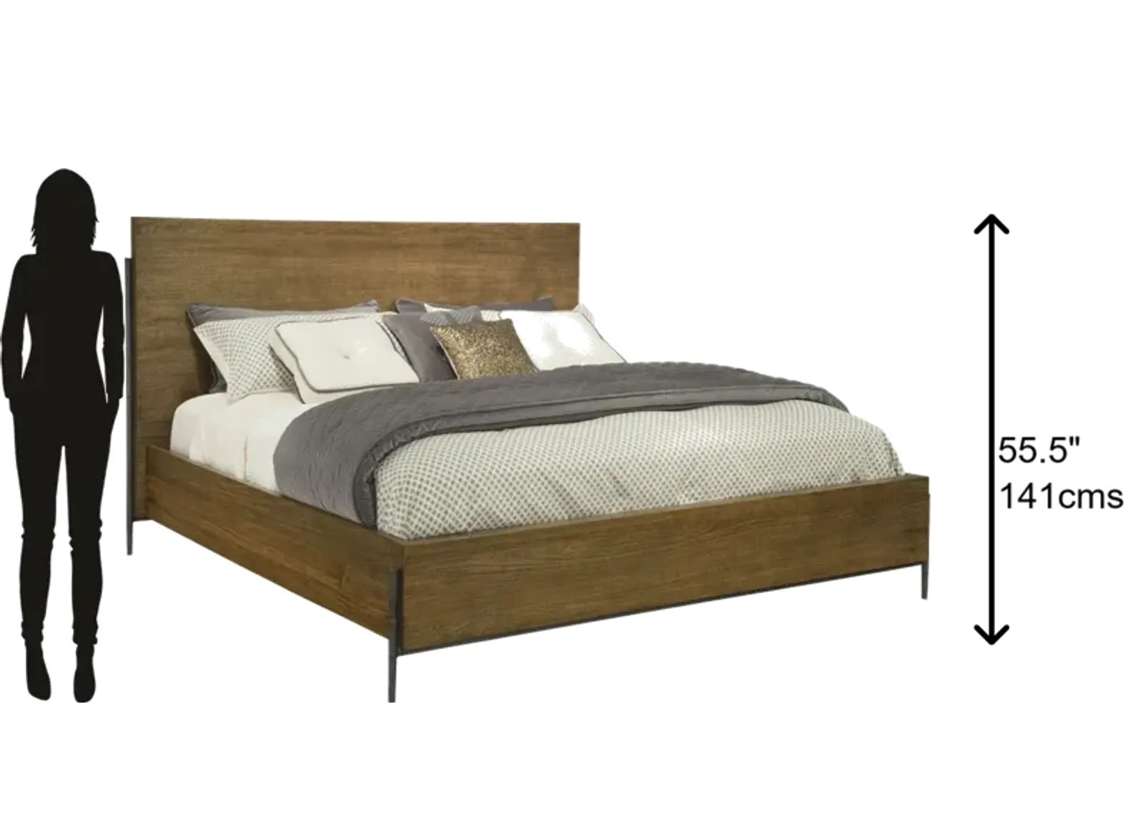 Hekman King Panel Bed Mango Solids Bedford Park