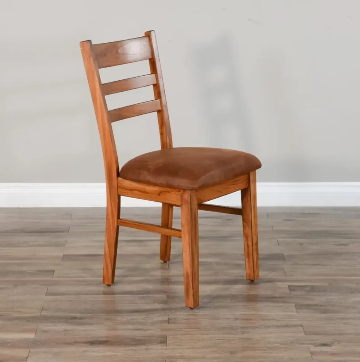 Sunny Designs Sedona Rustic Oak Ladderback Dining Chair with Cushioned Seat