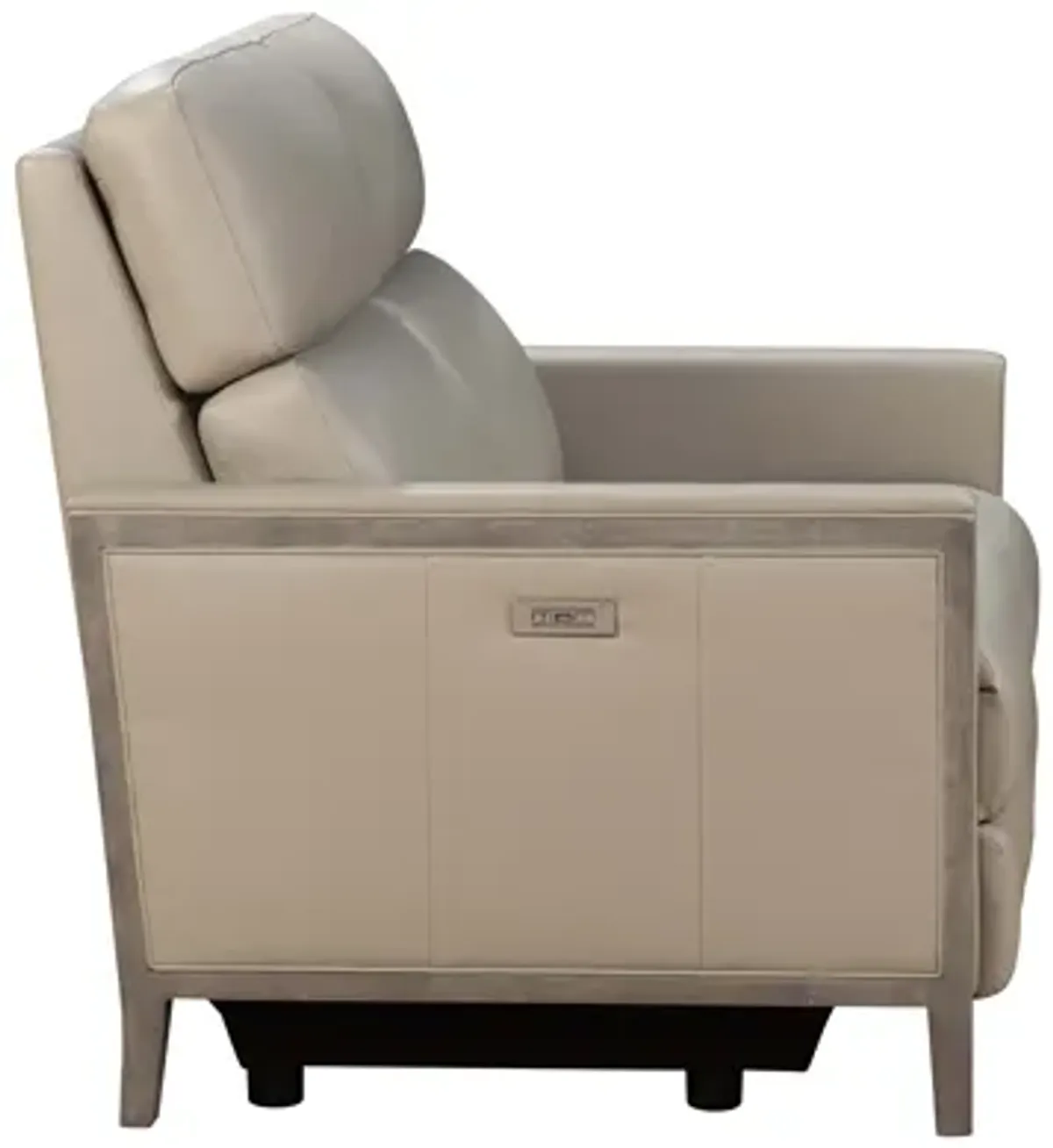 Barcalounger Hartman Power Leather Recliner in Bentley Dove