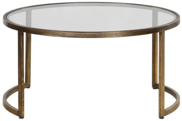 Uttermost Rhea 2-Piece Gold Nesting Coffee Table