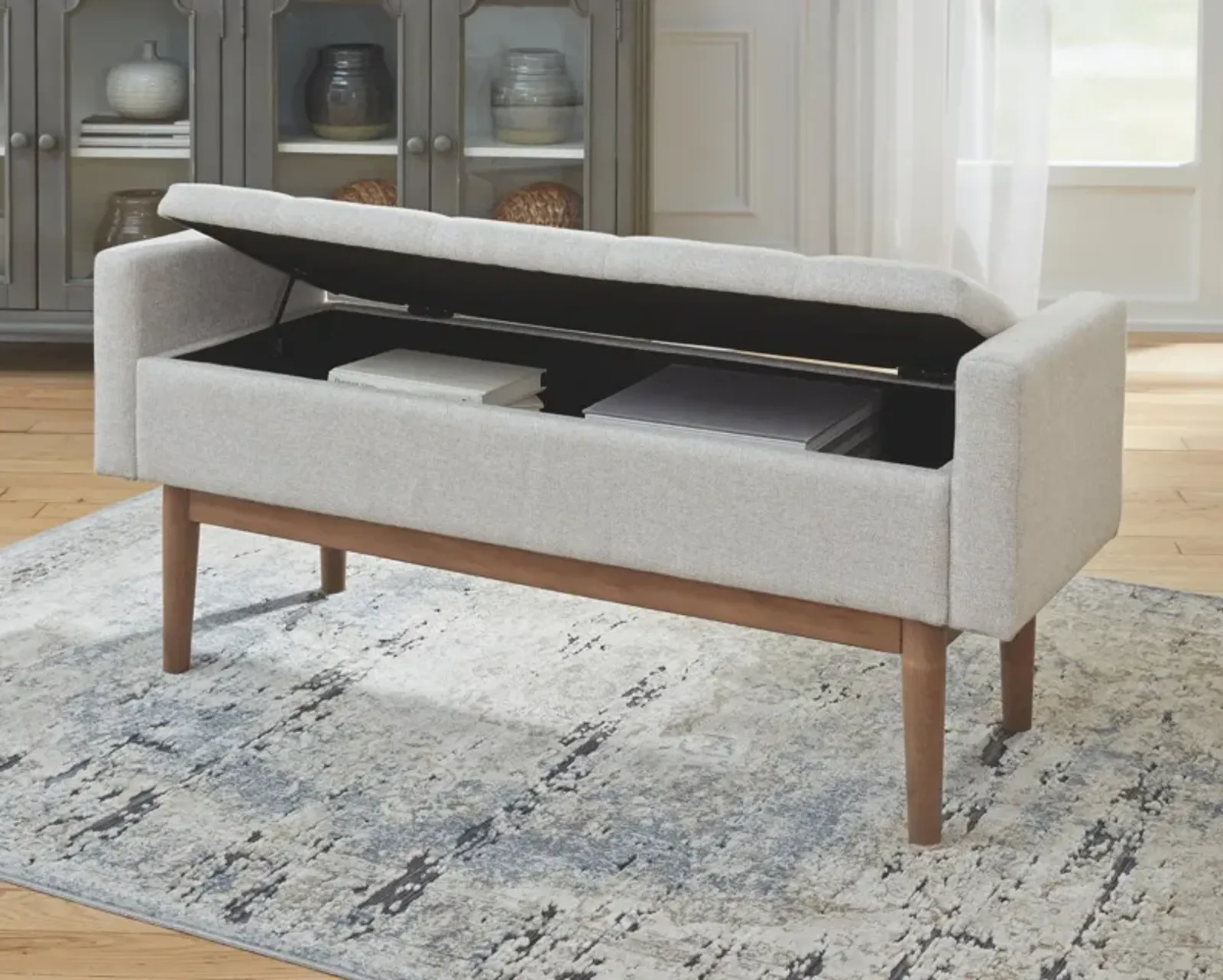 Ashley Briarson Beige/Brown Storage Bench