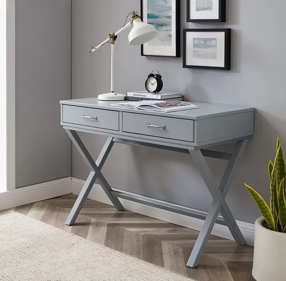 Linon Penney Desk Grey