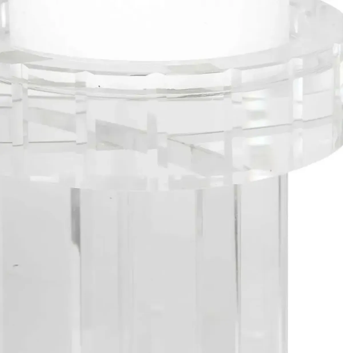 Uttermost Crystal Pillar 2-Piece Chrome Candleholder Set