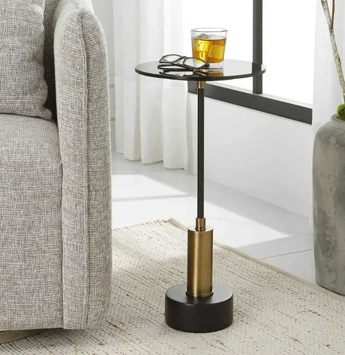 Uttermost Spector Black Accent Table