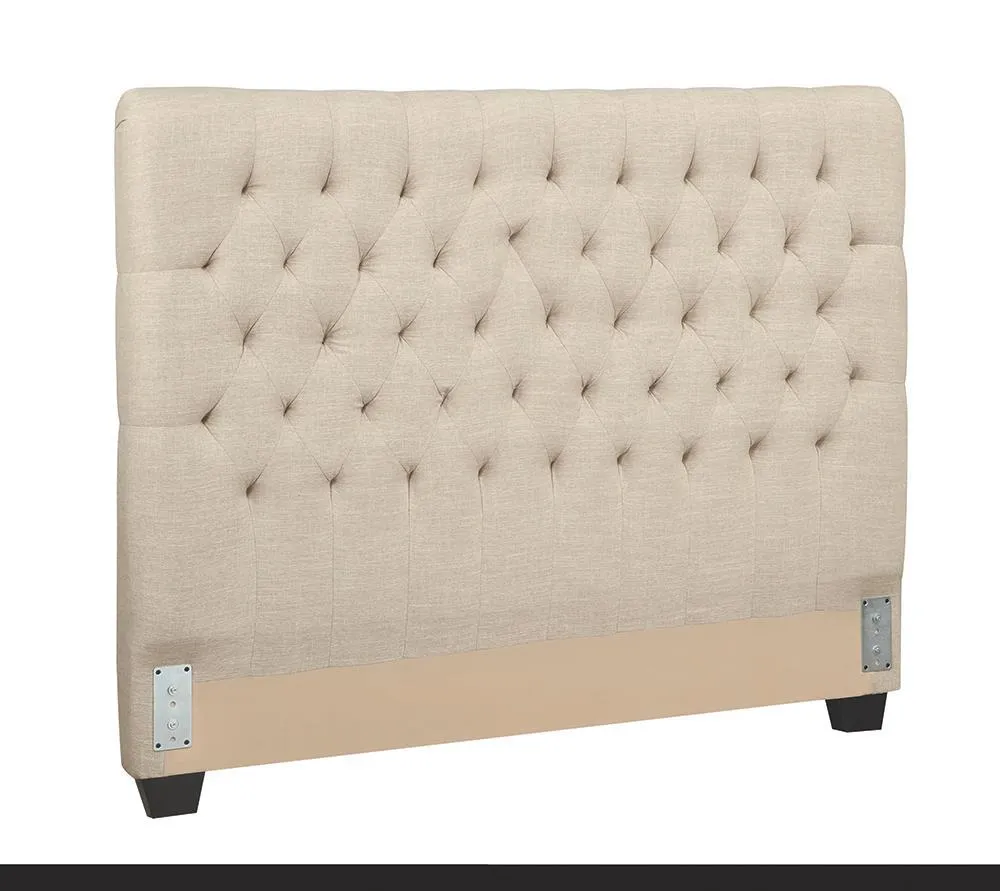 CHLOE UPHOLSTERED EASTERN KING HEADBOARD OATMEAL