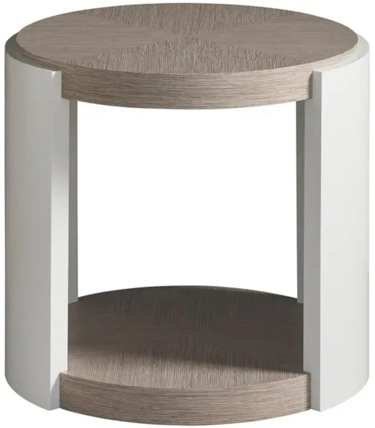 Universal Modern Glacier/Pumice Round End Table