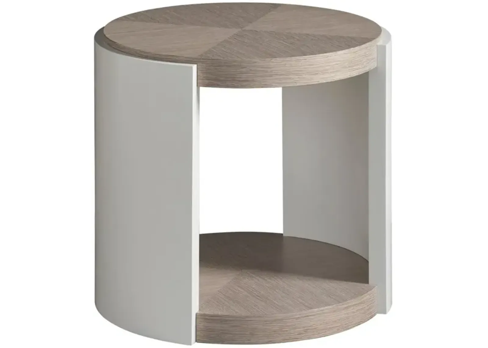 Universal Modern Glacier/Pumice Round End Table