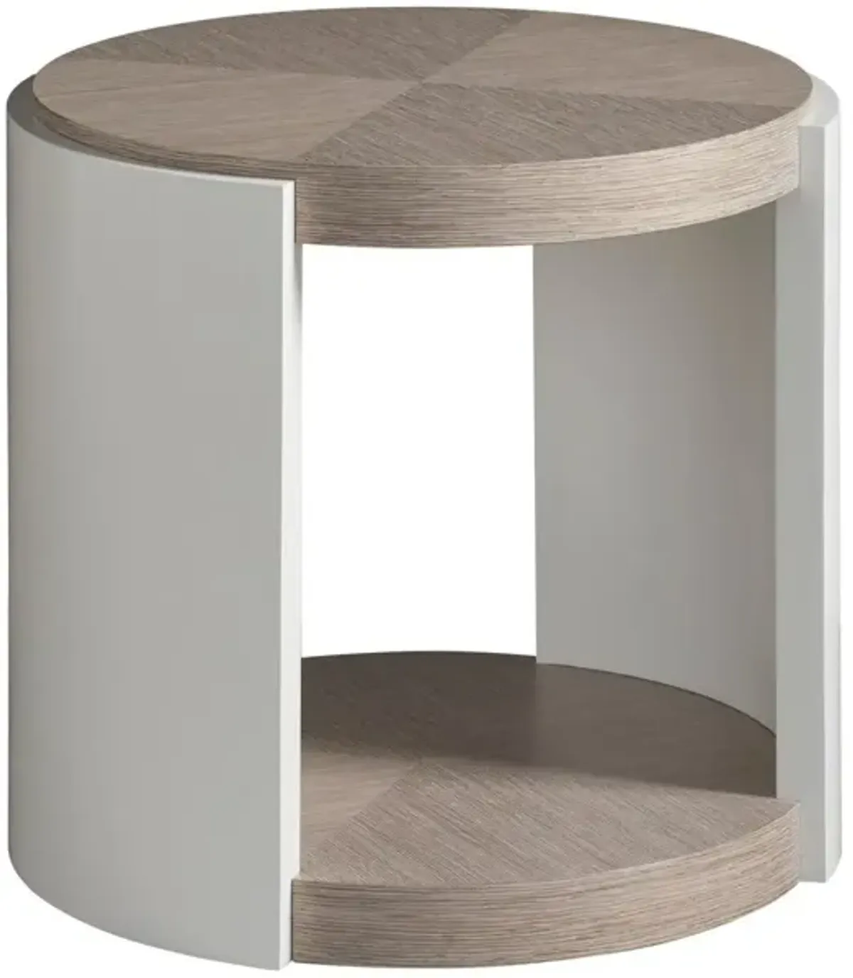 Universal Modern Glacier/Pumice Round End Table