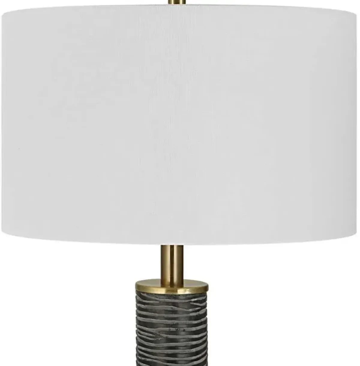 Uttermost Summit Black/Gold/Gray/White Floor Lamp