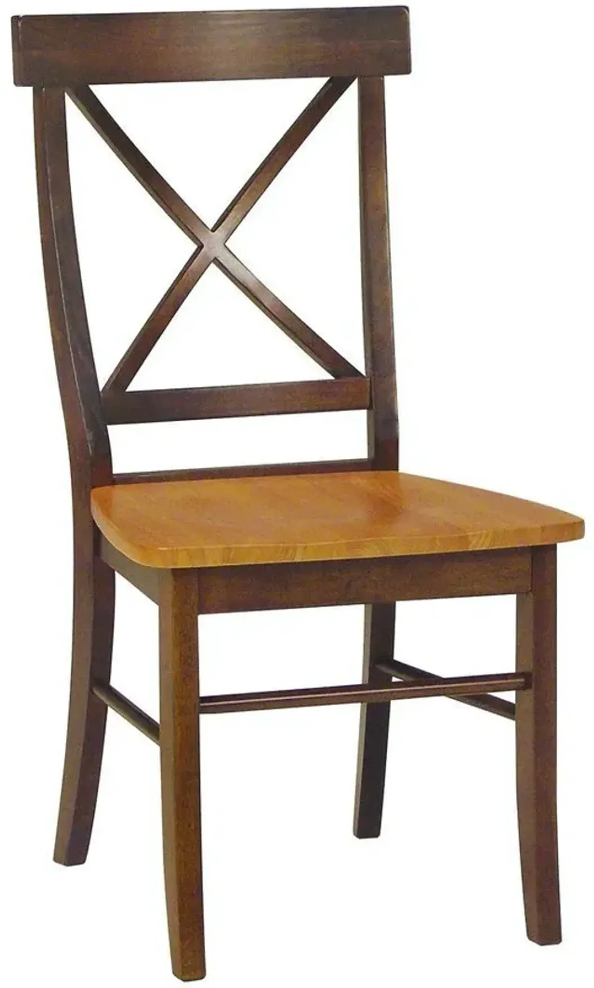 John Thomas Dining Essentials X-Back Wood Dining Chair in Cinnamon & Espresso