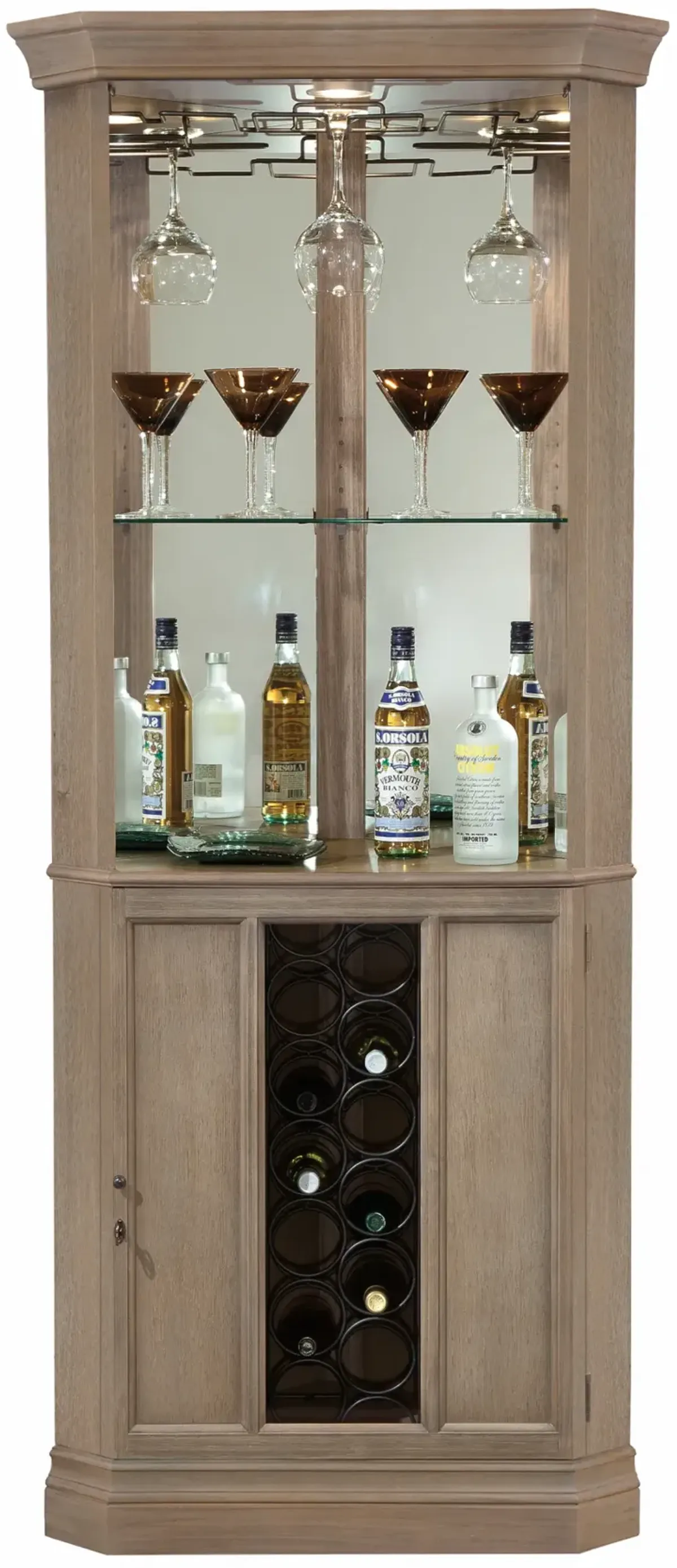 Howard Miller Piedmont Vi Corner Wine Cabinet