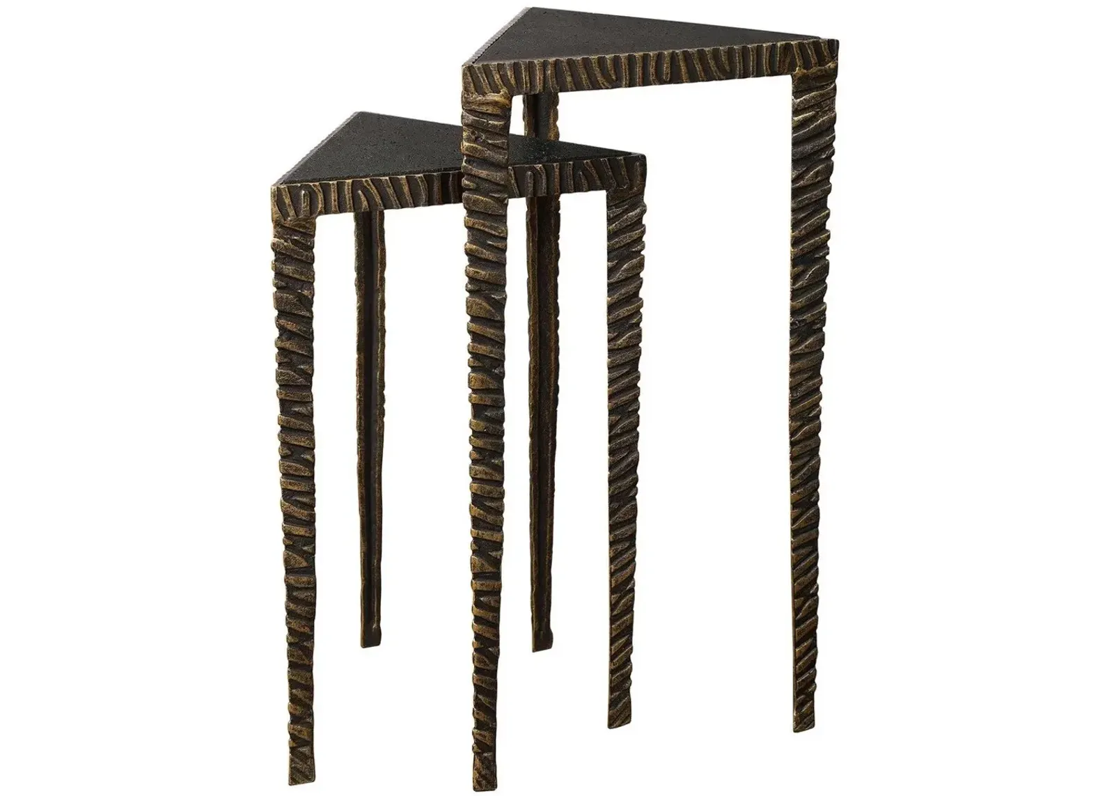 Uttermost Samira 2-Piece Black/Gold Nesting Accent Tables