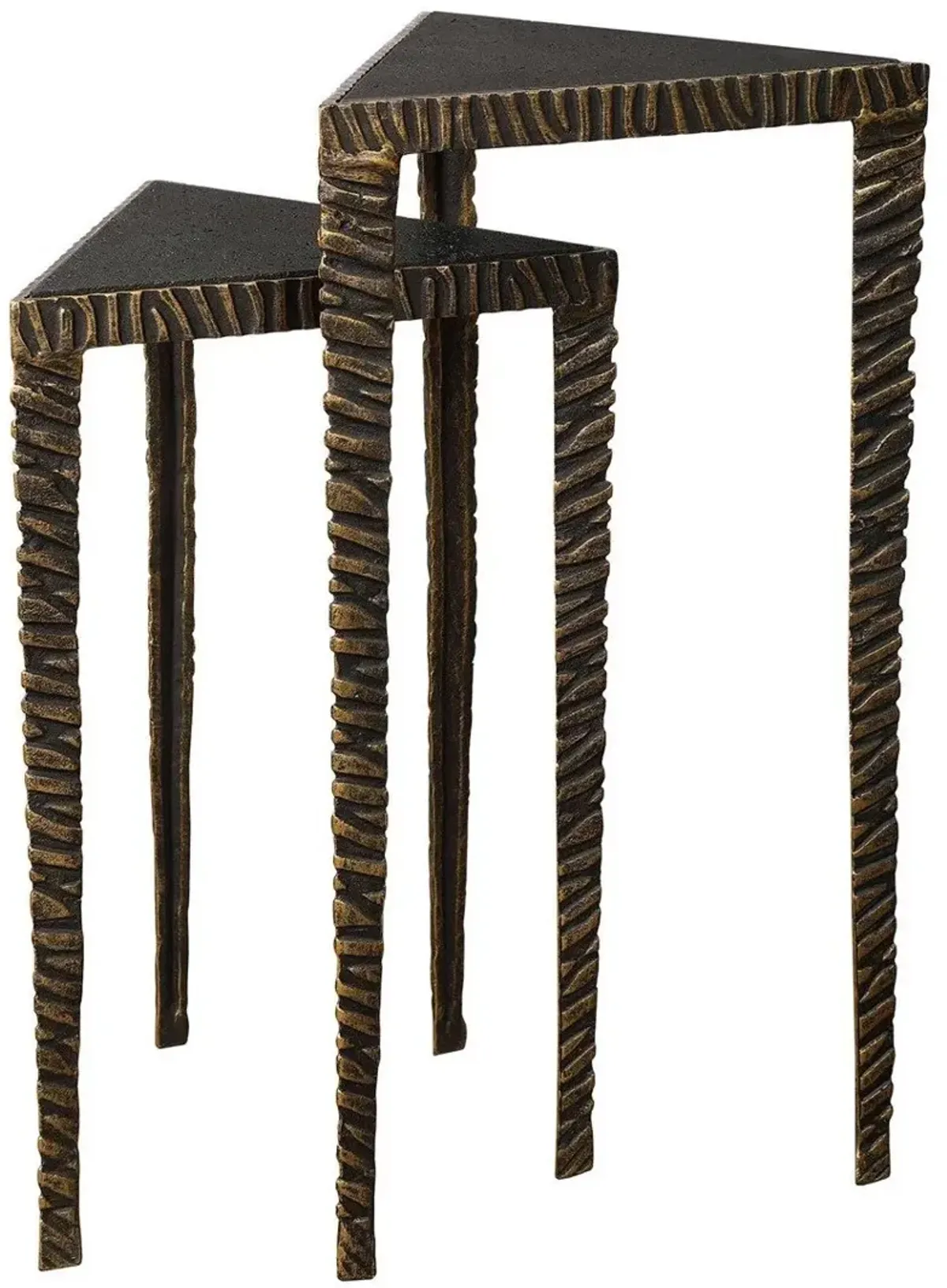 Uttermost Samira 2-Piece Black/Gold Nesting Accent Tables